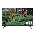 TCL 40ES568 40-Inch LED Smart Android TV Full HD HDR, Micro Dimming, Netflix, YouTube, DVB Compatible, Dolby Audio, Bluetooth, Wi-Fi, 2 x HDMI, USB, for Kitchen, Bedroom