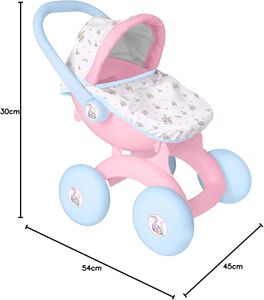 BabyBoo 4-in-1 Doll Pram – Convertible Stroller, Pink