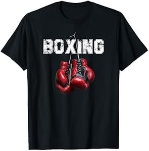 Maglietta divertente da boxe, con scritta "I Love Boxing Tshirt Maglietta
