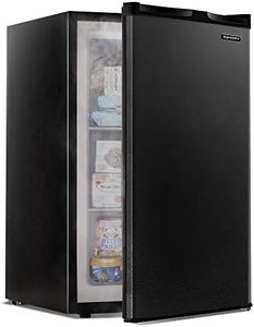 Euhomy Upright freezer, 3.0 Cubic Feet, Single Door Compact Mini Freezer with Reversible Door, Small freezer for Home/Dorms/Apartment/Office (Black)