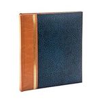 Kenro Grace Classic Photo Album for 100 Photos A4 / 21x29.7cm Navy Blue Faux Leather Slip-In Pages and Memo Space - KD148