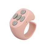 Wireless Remote Control Page Turner, Wireless Cell Phone Remote Control Bluetooth Ring Remote for Video Viewing,Electronic Book Remote Control Page Turner,Remote Control for Video, Reading,(Pink)