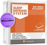 The Original Sleep Defense System - PREMIUM Zippered Bed Bug & Dust Mite Proof Box Spring Encasement & Protector - 2 pcs 36-Inch by 84-Inch California King (for Split Cal King Box Springs)