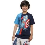 Kidsville Captain America Printed Regular Fit Multicolor Cotton Boy's T-Shirt