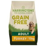 Harringtons Complete Grain Free Hypoallergenic Turkey & Sweet Potato Dry Adult Dog Food 15kg - Made with All Natural Ingredients