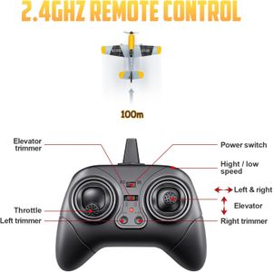 HAWK'S WORK 3-Channel RC Airplane – Remote Control Plane for Beginners