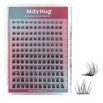 Mayhug Lash Clusters 144 Pcs Cluster Lashes, DIY 3D 8-18mm Fluffy False Eyelashes, Super Soft Wispy Eyelash Clusters Reusable 7 Times, Cluster Lashes Natural Look, Easy Lash Extension at Home (Glare)