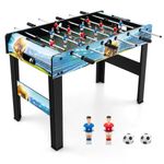 Maxmass 37’’ Football Game Table, 2-in-1 Mini Tabletop Foosball Game with Detachable Legs, 2 Soccer Balls, 14 Soccer Players, Indoor Soccer Play Table for Family Gatherings, Parties