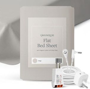 Luxury Flat Grounding Sheet in Beige for King Size Bed (Organic) Conductive Earthing Sheet