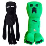 Creeper and Enderman Plush Toys,Game Plush for Birthday Gift (2PCS Creeper and Enderman)