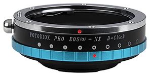 Fotodiox Pro Lens Mount Adapter with Built-in De-Clicked Iris Canon Eos EF Lens to Samsung NX Mirror Less Digital Camera