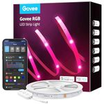 Govee 100ft Smart LED Strip Lights, WiFi RGB LED Lights Work with Alexa and Google Assistant, Color Changing Light Strip with Music Sync, App Controlled LED Lights for Bedroom, Party, Living Room