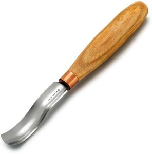 BeaverCraft, Wood Carving Chisel Set SC01 - Gouge Wood Carving Tools Kit in Rolling Pouch with Leather Strop Polishing Compound Kit - Radial Gouges Flat Chisel Bent Gouge, Compact Bent Gouge K8a/14