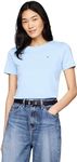 Tommy Hilfiger Women's New Slim Cody Round Neck Short Sleeve T-Shirt, Blue (Vessel Blue), M