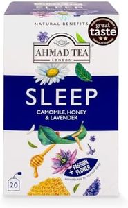 Ahmad Tea Natural Benefit Tea | Camomile, Honey & Lavender "Sleep" Infusion | 20 Teabag Sachets | 1 Pack