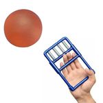 Zyanetic Physiotherapy Finger Exerciser and Silicone Gel Exercise Ball for Stress Relief, Hand Grip Fitness - Combo