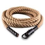 UPHILL® Sporting Jute Climbing Rope 15 ft 36 mm Thickness | Iron Handle u Shape joot Climbing Rope