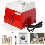 Podoy Stained Glass Grinders, 4200r/min Mini Power Industrial Glass Ceramics Grinding Kit with 5/8" & 1" Diamond Grinder Bit, Red 110V DIY Grinding Tool