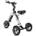 TopMate ES35 Powered Mobility Scooter 3 Wheels Foldable with Seat for Adults, Lightweight Electric Scooter with Removable 36V 7.8AH Battery, Reverse Function & Key Switch for Commute and Travel