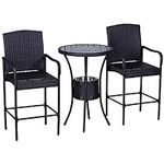 Outsunny Rattan Wicker Bar Set for 