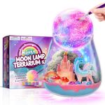 Unicorn Terrarium Gifts for Kids - Light Up Terrarium Crafts Kit with DIY Moon Lamp - Unicorn Toys for Girls - Easter Arts and Crafts Birthday Gift for Girls Ages 4 5 6 7 8-12 Year Old