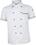 Dolity Black White Chef Jacket Coat