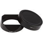 Haoge LH-X50N Bayonet Square Metal Lens Hood for Fujifilm xf50mm f2 Fuji Fujinon XF 50mm F2 R WR Lens With Metal Cap Kit on XPro3 X-T4 X-S10 Camera