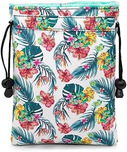 BAIRBRE Golf Valuables Pouch，Colorful Flower Golf Pouch Bag with Drawstrings Golf Tee Bag Pouch Leather Golf Tee Pouch Golf Ball Bag for Men Women