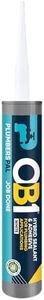 OB1 PlumbersPal White - Sanitary Sealant & Adhesive - Ideal for Kitchens & Bathrooms - Mould Resistant - Works in Water - Paintable - Permanently Elastic - 290ml