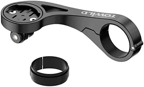 towild AS90 Out Front Bike Mount Bicycle Edge Compatible with Garmin Bike Computer/XOSSG/G+/iGPSPORT,Combo Extend Mount Adapter Camera and Light,Mount Arm Sturdy Non-Slip Fits 31.8MM Handlebar