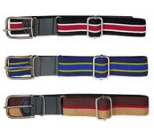 Zacharias Boy's Stretchable Striped Cotton Belt for kids (A-03_Multicolor_Pack of 3) (1-4 Years)