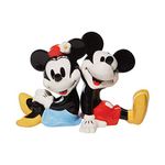 Enesco Disney Ceramics Mickey and Minnie Mouse Sitting Salt and Pepper Shaker Set, 3.5 Inch, Multicolor