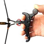 HDCCDM Archery Release Aids, 4 Fingers Trigger Thumb Bow Release, Archery Release 360° Rotatable Thumb Release for Compound Bow, Compound Bow Hunting Archery Hunting