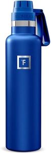 IRON °FLASK Camping & Hiking Hydration Flask with Spout, Narrow Mouth Insulated Stainless Steel Sports Water Bottle - Twilight Blue 24 oz - Spout (1 Lid)