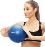 APEXUP Pilates Ball, 9 Inch Small Exercise Ball, Mini Core Ball Yoga Ball for Pilates, Stability, Workout, Core Training, Fitness, Barre, Physical Therapy, Balance (Blue)