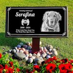 Pet Memorial Gifts,Pet Memorial Garden Stones Personalized,Cat or Dog Gravestone,Pet Memorial Plaques,Pet Grave Markers,Pet Tombstone Outdoor