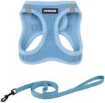 Voyager Step-in Air Cat Leash Harness Set - All Weather Mesh, Step in Vest Harness for Small and Large Cats by Best Pet Supplies - Baby Blue, XS (Chest 13.5-15")