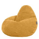 icon Dalton Kids Cord Bean Bag Chair, Yellow, Large Bean Bag Chairs for Kids, Jumbo Cord Kids Bean Bags for Girls and Boys, Fluffy Bean Bags Nursery Decor Bedroom Accessories