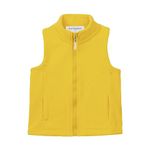 Mud Kingdom Soft Boys Vest Jacket Fleece Lightweight Size 10 Slim Yellow