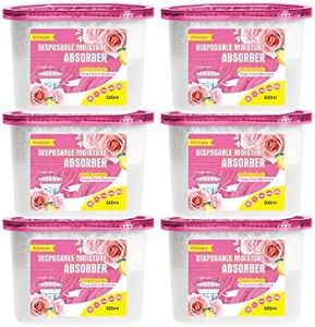CANAGER Moisture Absorber Box, Lemon Rose-6 packs, Dehumidifier for Closet, Bedroom and Kitchen, Odor Eliminator,Moisture Absorber 12.5 oz.
