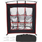 Kapler Baseball Pitching Target Strike Zone, 9 Hole Pitching Net, Portable Baseball Net, Heavy Duty Steel Frame Pitchers Pocket, Pitcher Target for Kids, Softball Training Indoor Outdoor