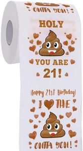 21st Birthday Gifts for Her Him - Happy Prank Toilet Paper - 21st Birthday Decorations Party Supplies Favors - Novelty Bday Present for Boy Girl, Men Women, Guys, Friends - 21 Year Old Funny Gag Gifts