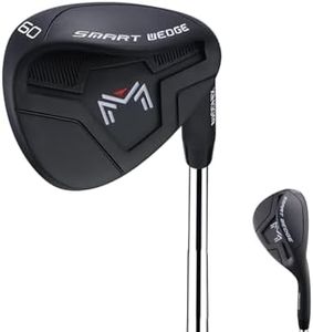 XINGGM Smart Wedges – Full Face CNC Groove 52/56/60 Degree Golf Wedges for Men,Solid Shots, No Chunking for All Lies (RH,Black, 60 Degree)
