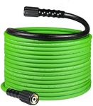 YAMATIC Upgraded Pressure Washer Hose 50 FT 3400 PSI, 1/4" Wear & Kink Resistant Power Washer Hose with Heat Protect Sleeve, Durable Replacement Hose for Uberflex Flexzilla Ryobi