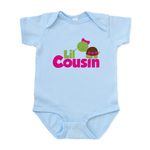 CafePress Girl Turtle Little Cousin Infant Bodysuit Cute Infant Bodysuit Baby Romper