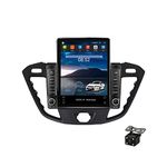 Plusfish Double Din Car Stereo with Bluetooth Touch Screen Car Stereo with Backup Camera for Ford Transit Custom 2013-2018 Navigation System Support SWC/4G/WIFI/Carplay/DSP/RDS Radio,TS100