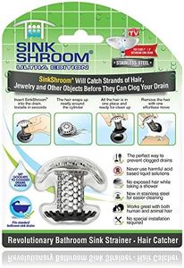 SinkShroom SSULTR321 Ultra Revolutionary Bathroom Sink Drain Protector, Stainless Steel