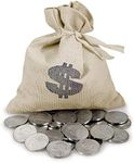 Jefferson Nickel Bankers Bag Beginner Coin Set | Kids Starter Collection | 17 Genuine United States Coins | Canvas Bag- American Coin Treasures