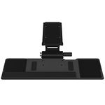 Humanscale 6G 500 Big Platform Ergonomic 27in Keyboard Tray and Gel Palm Rest in Black