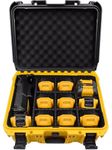 Dewalt Battery Storage Case - Extra Large Hard Protective Box With Adjustable Dividers for 12V/20V/60V Battery & Charger (CASE ONLY)